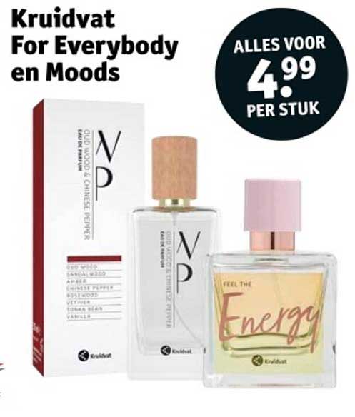 Kruidvat For Everybody en Moods - Alles voor 4,99 per stuk