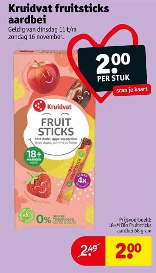 Kruidvat fruitsticks aardbei