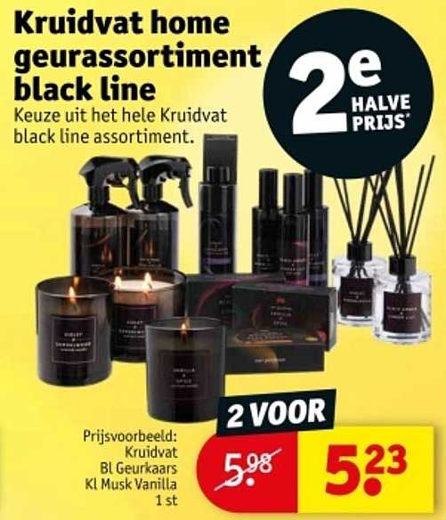 Kruidvat home geurassortiment black line