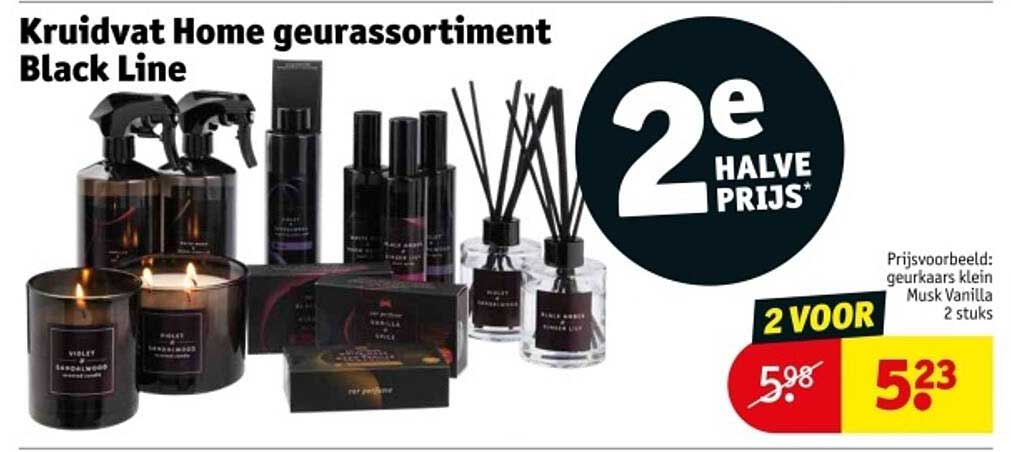 Kruidvat Home geurassortiment Black Line