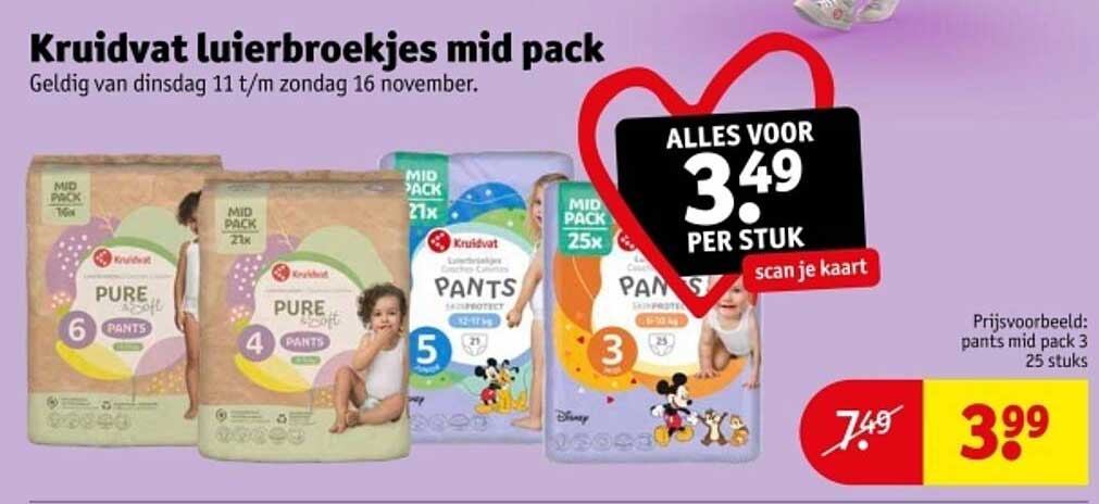 Kruidvat luierbroekjes mid pack