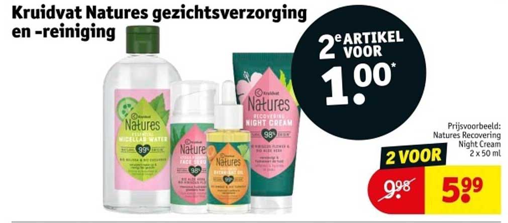 Kruidvat Natures gezichtsverzorging en -reiniging