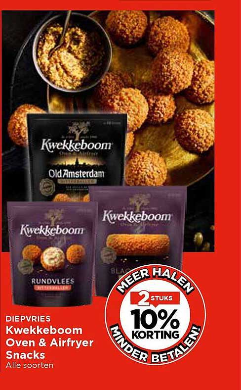 Kwekkeboom Oven & Airfryer Snacks - 10% korting bij 2 stuks