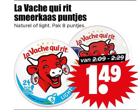 La Vache qui rit smeerkaas puntjes