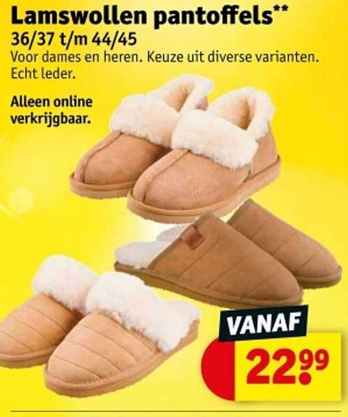 Lamswollen pantoffels**