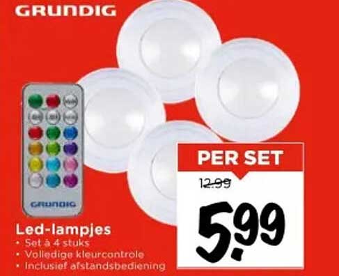 Led-lampjes - Set 4 stuks