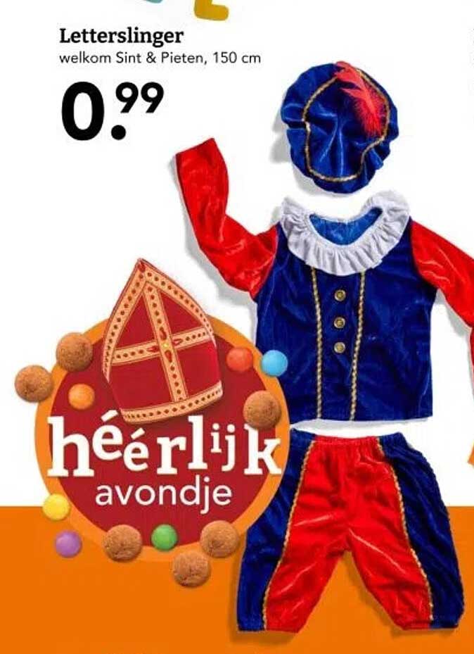 Letterslinger welkom Sint & Pieten, 150 cm