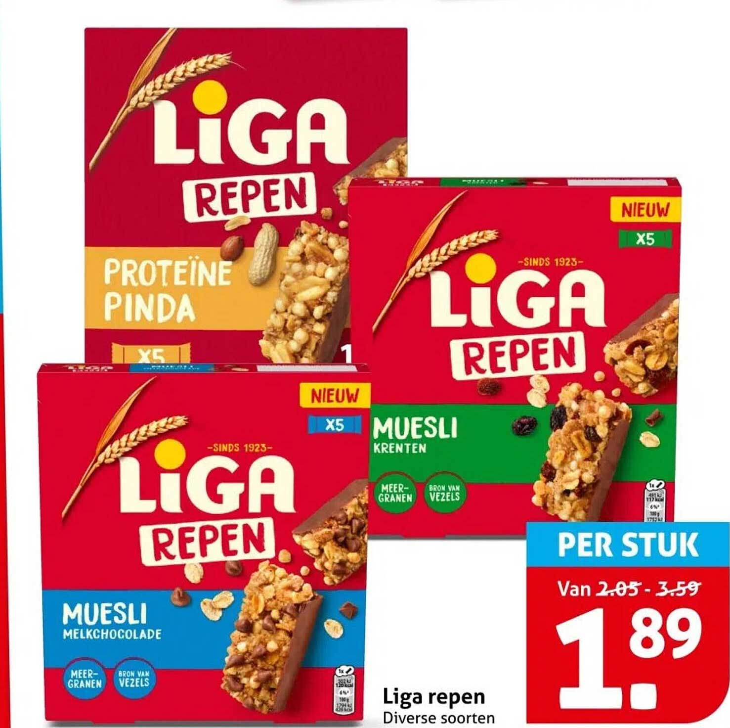 Liga repen, Diverse soorten