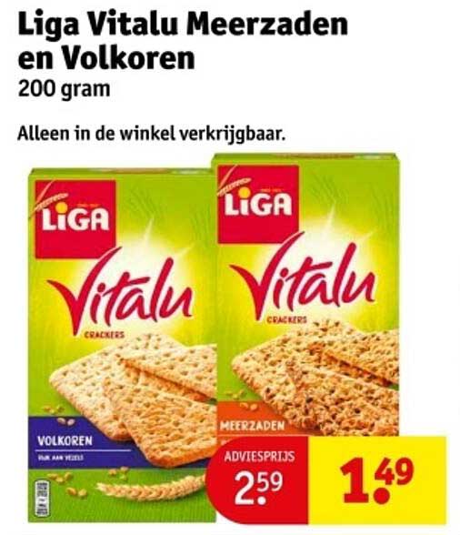 Liga Vitalu Meerzaden en Volkoren 200 gram