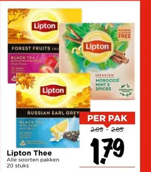 Lipton Thee Alle soorten pakken 20 stuks