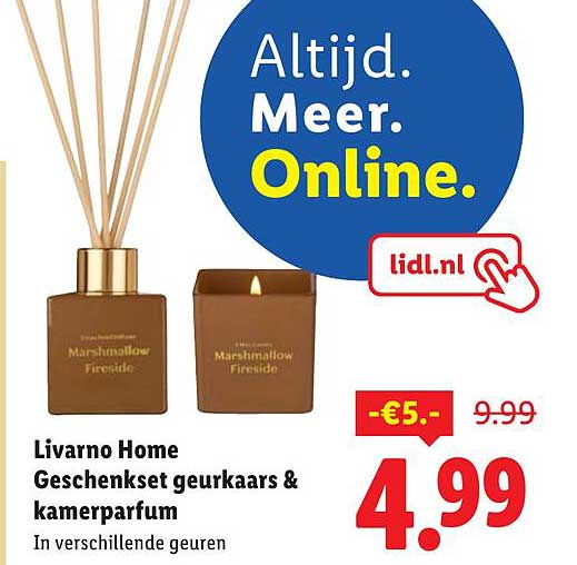 Livarno Home Geschenksset geurkaars & kamerparfum