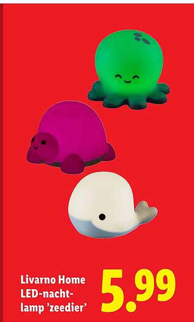 Livarno Home LED-nachtlamp 'zeedier'