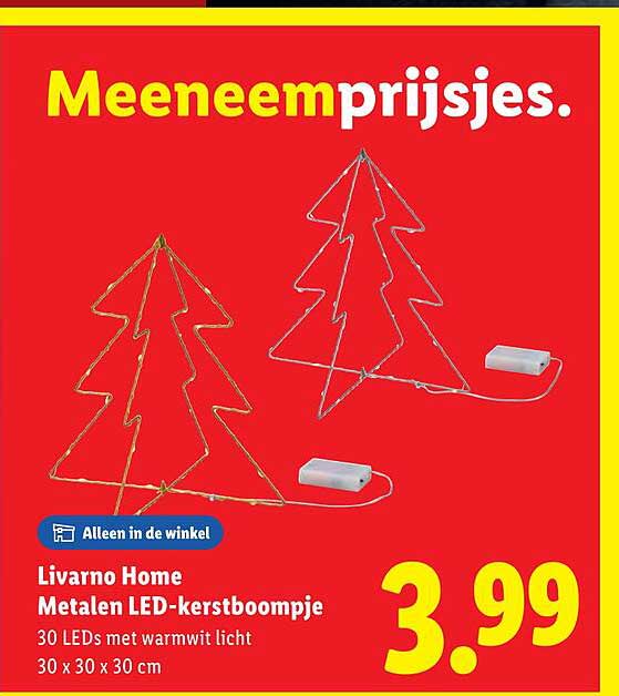 Livarno Home Metalen LED-kerstboompje