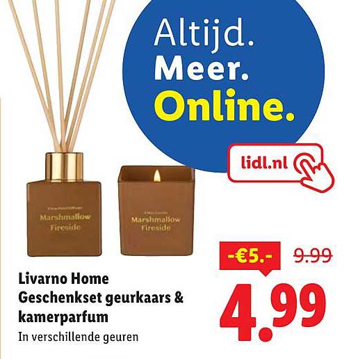 Livorno Home Geschenkset geurkaars & kamerparfum