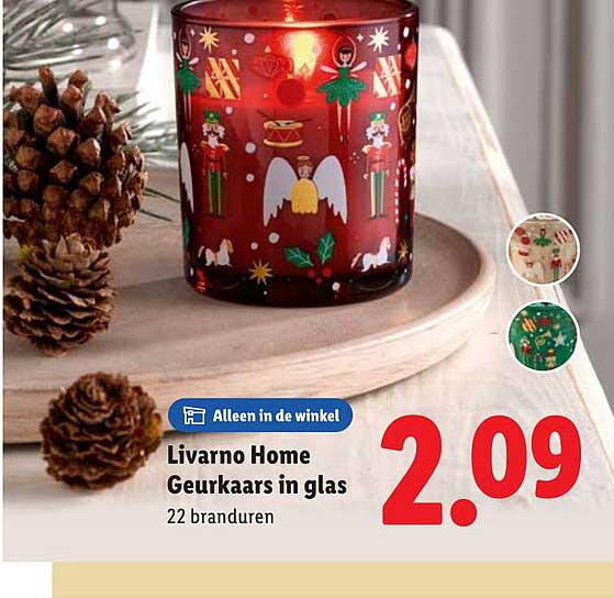 Livorno Home Geurkaars in glas