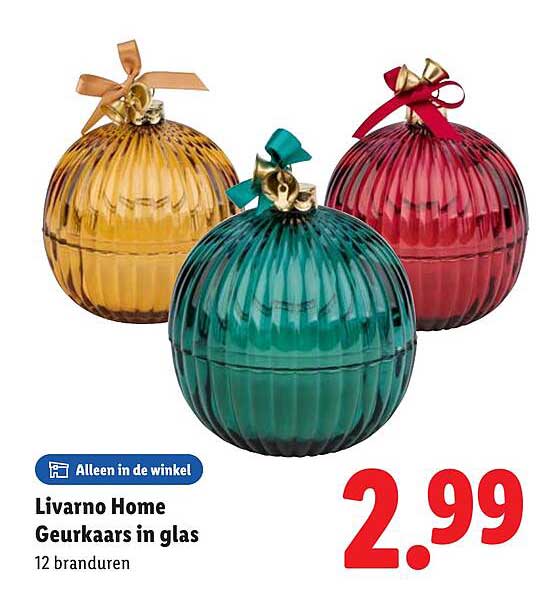 Livorno Home Geurkaars in glas