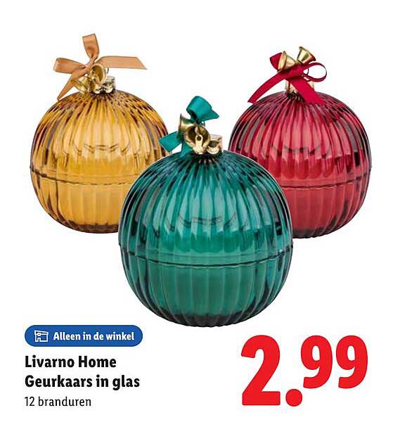 Livorno Home Geurkaarsen in glas