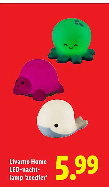 Livorno Home LED-nachtlamp 'zeedier'