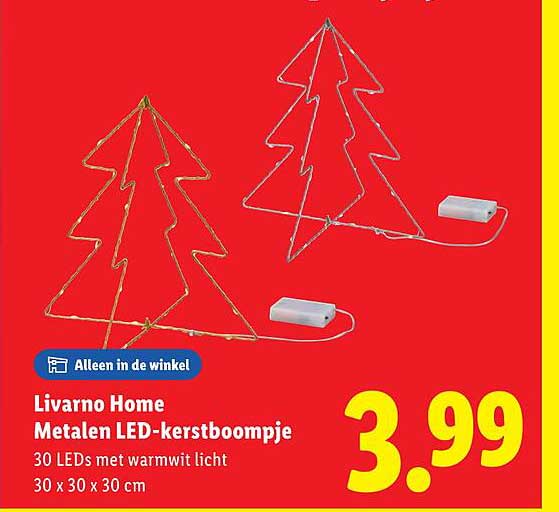Livorno Home Metalen LED-kerstboompje