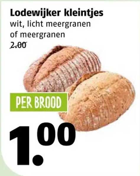 Lodewijker kleintjes wit, licht meergranen of meergranen