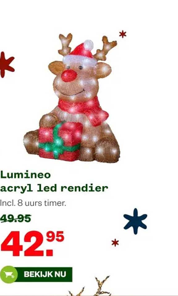 Luminea acryl led rendier