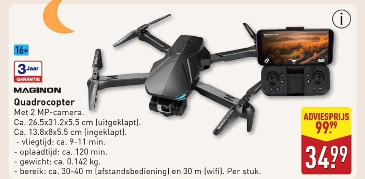 MAGINON Quadrocopter met 2 MP-camera