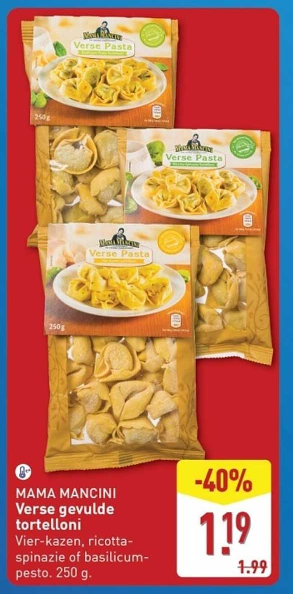 MAMA MANCINI Verse gevulde tortelloni