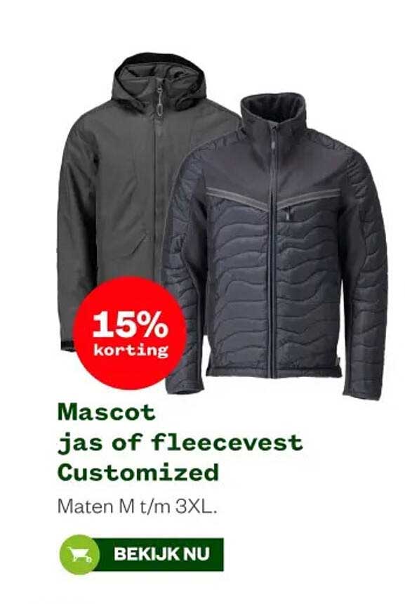 Mascot jas of fleecevest Customized