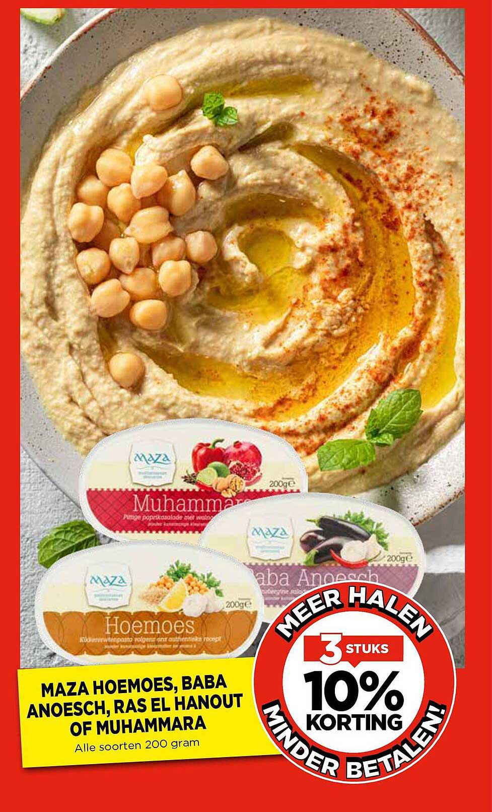 MAZA HOEMOES, BABA ANOESCH, RAS EL HANOUT OF MUHAMMARA - Alle soorten 200 gram