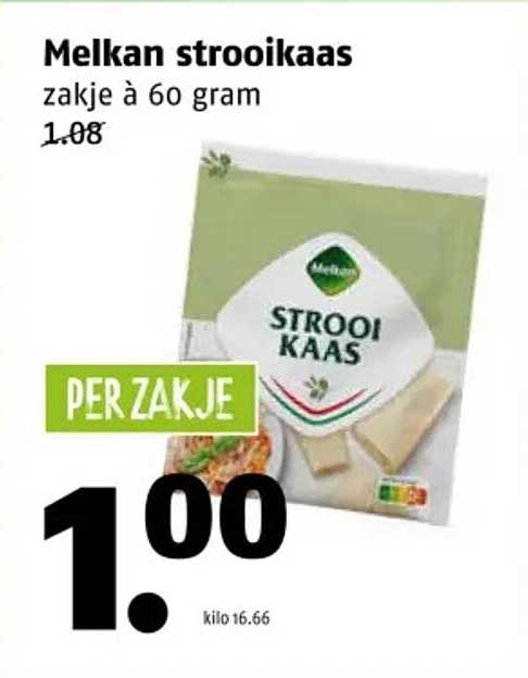 Melkan strooikaas zakje à 60 gram
