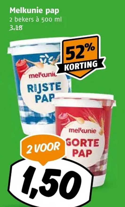 Melkunie pap 2 bekers à 500 ml