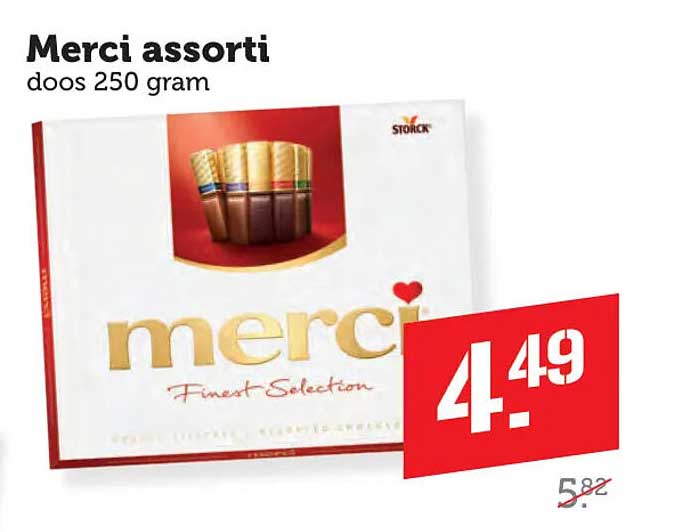 Merci assorti doos 250 gram