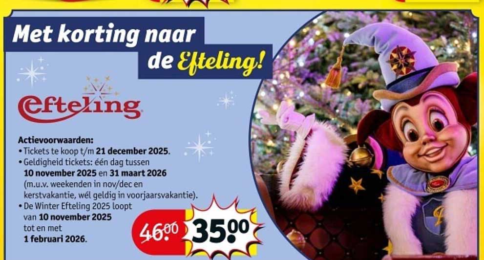 Met korting naar de Efteling!