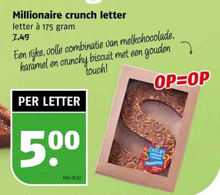 Millionaire crunch letter