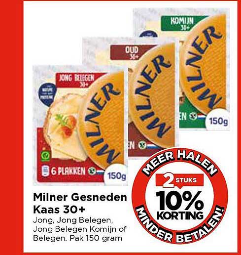 Milner Gesneden Kaas 30+