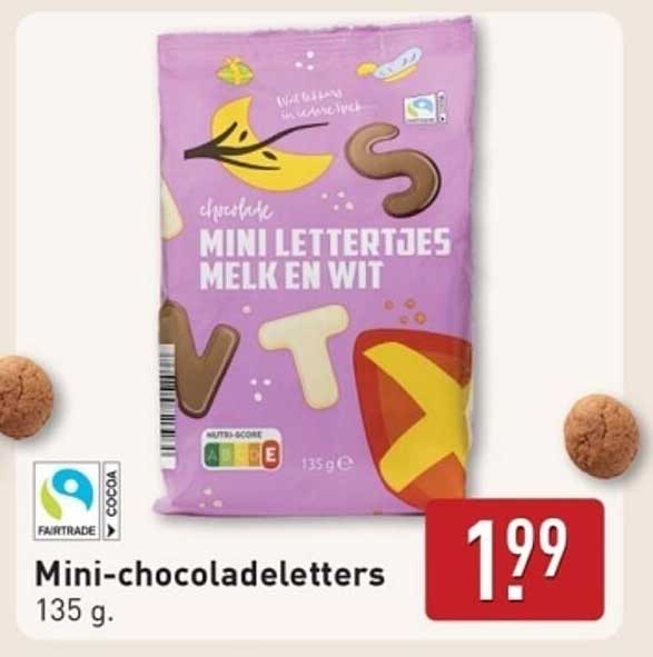 Mini-chocoladeletters 135 g.
