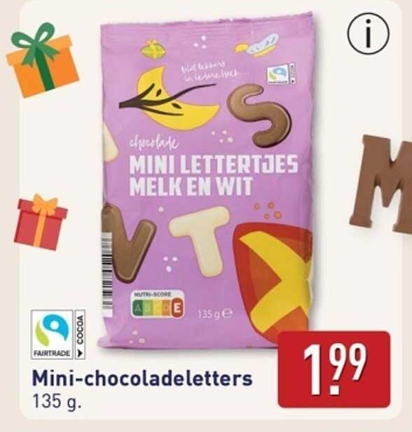 Mini-chocoladeletters 135 g.