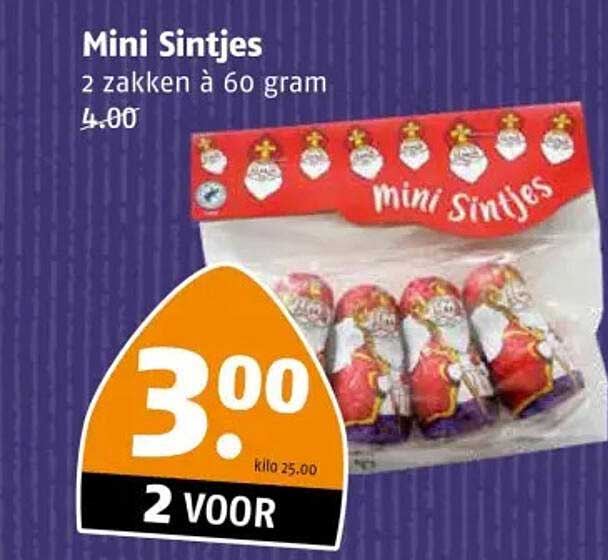 Mini Sintjes 2 zakken à 60 gram