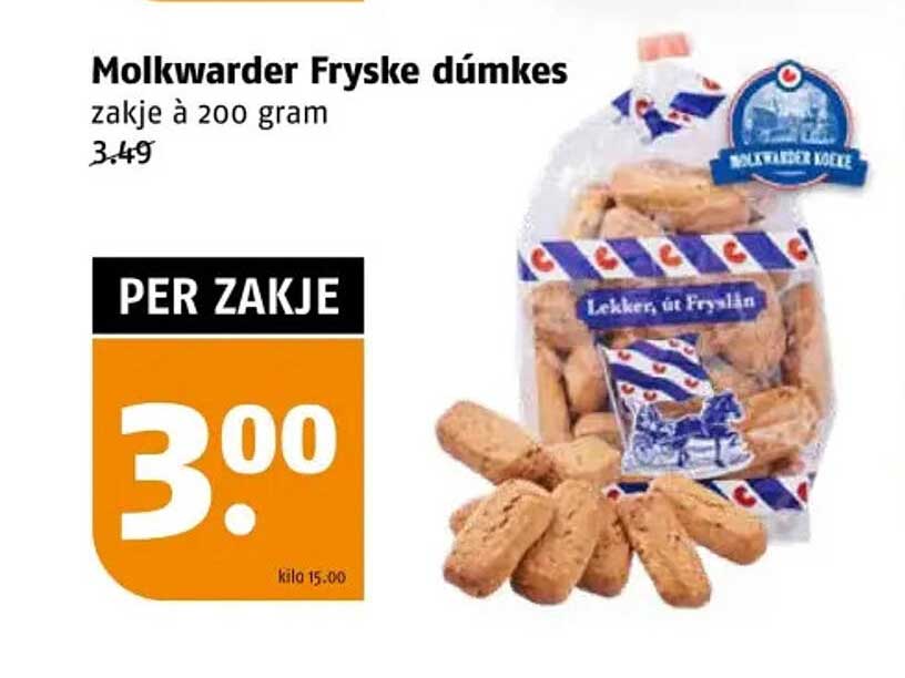 Molkwarder Fryske dúnkes zakje à 200 gram