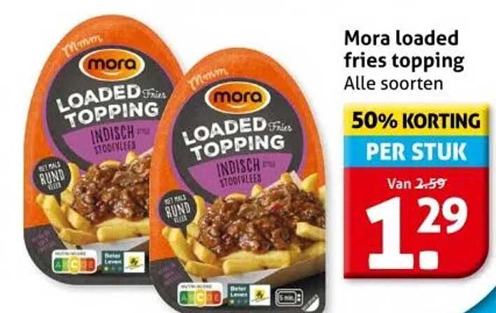 Mora loaded fries topping