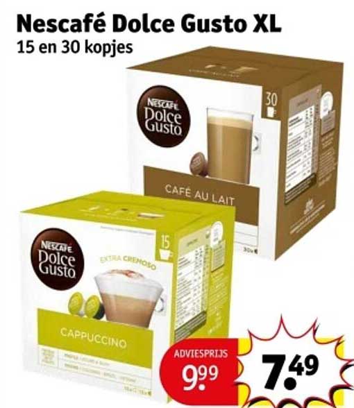 Nescafé Dolce Gusto XL 15 en 30 kopjes