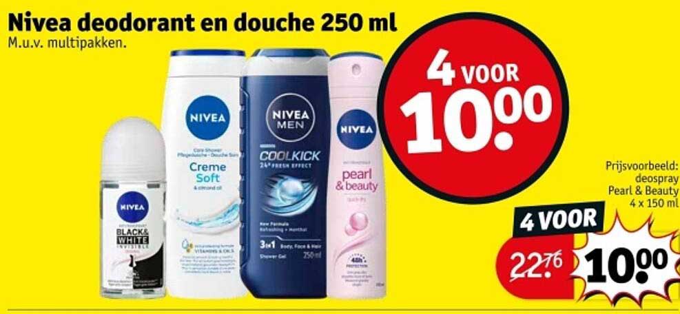Nivea deodorant en douche 250 ml M.u.v. multipakken