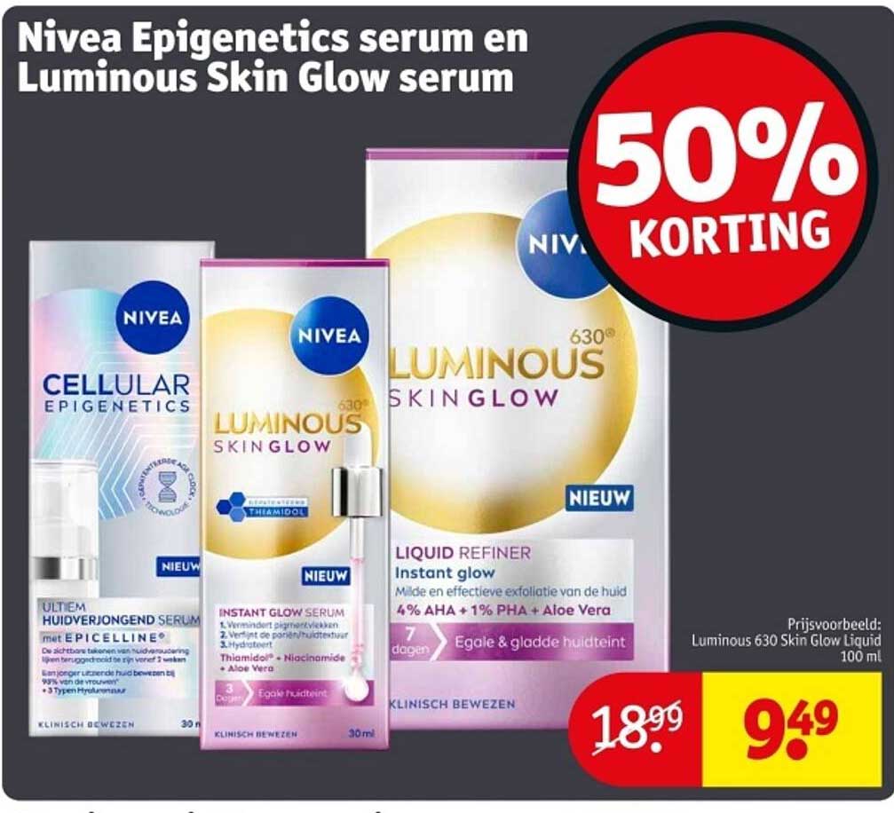 Nivea Epigenetics serum en Luminous Skin Glow serum