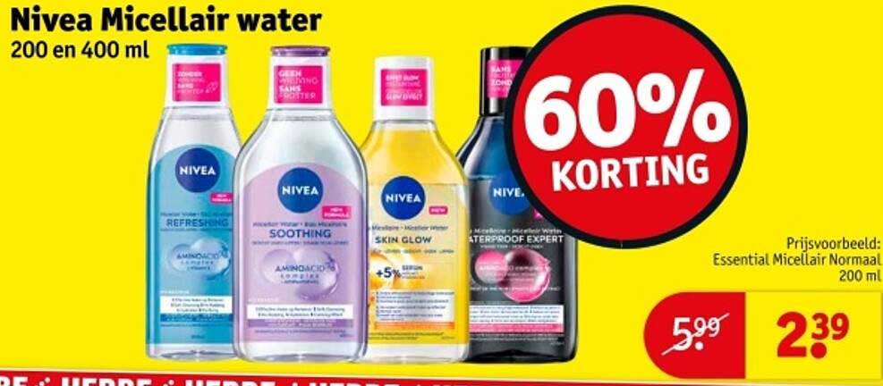 Nivea Micellair water 200 en 400 ml