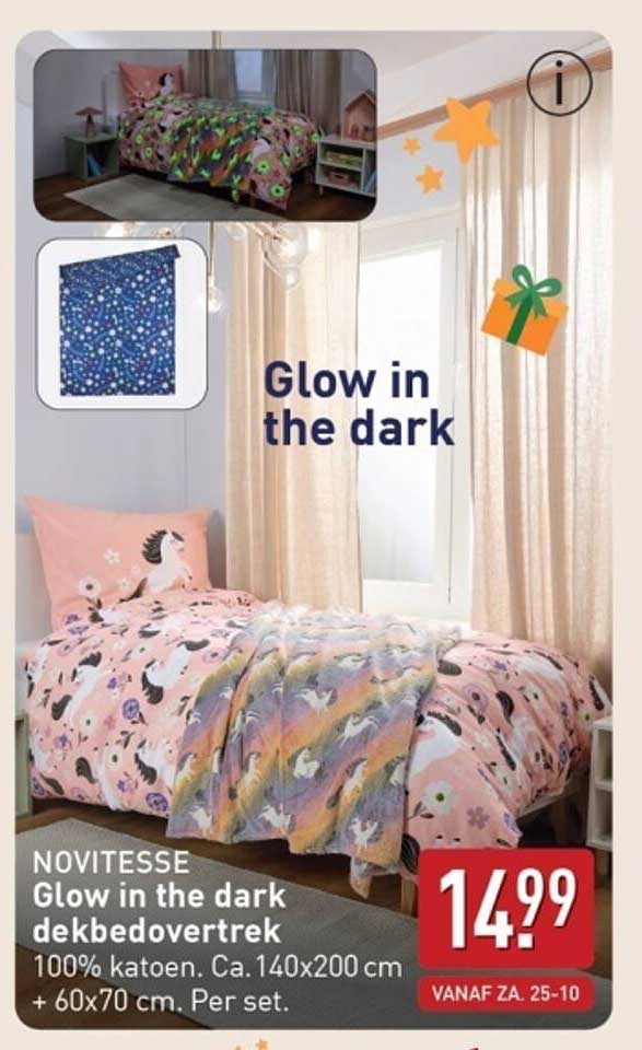 NOVITESSE Glow in the dark dekbedovertrek