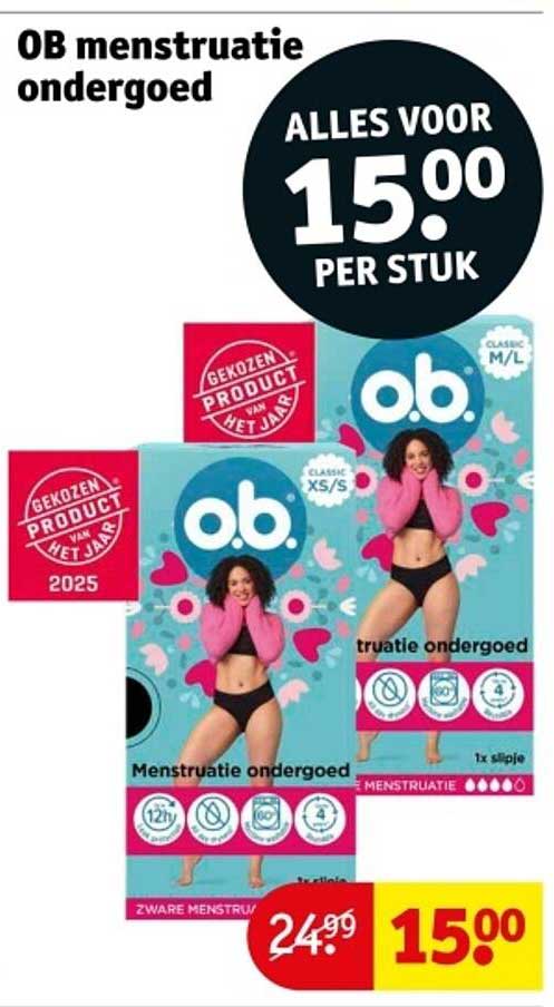 OB menstruatie ondergoed