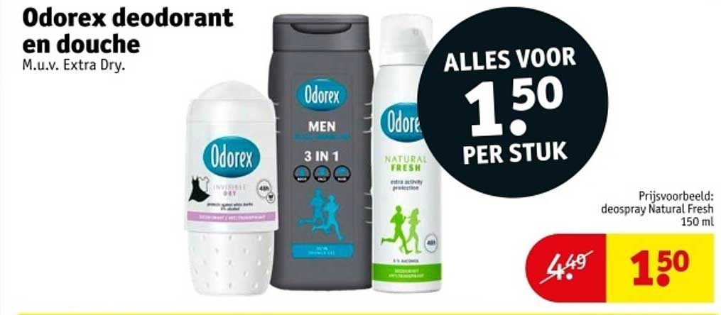 Odorex deodorant en douche M.u.v. Extra Dry.