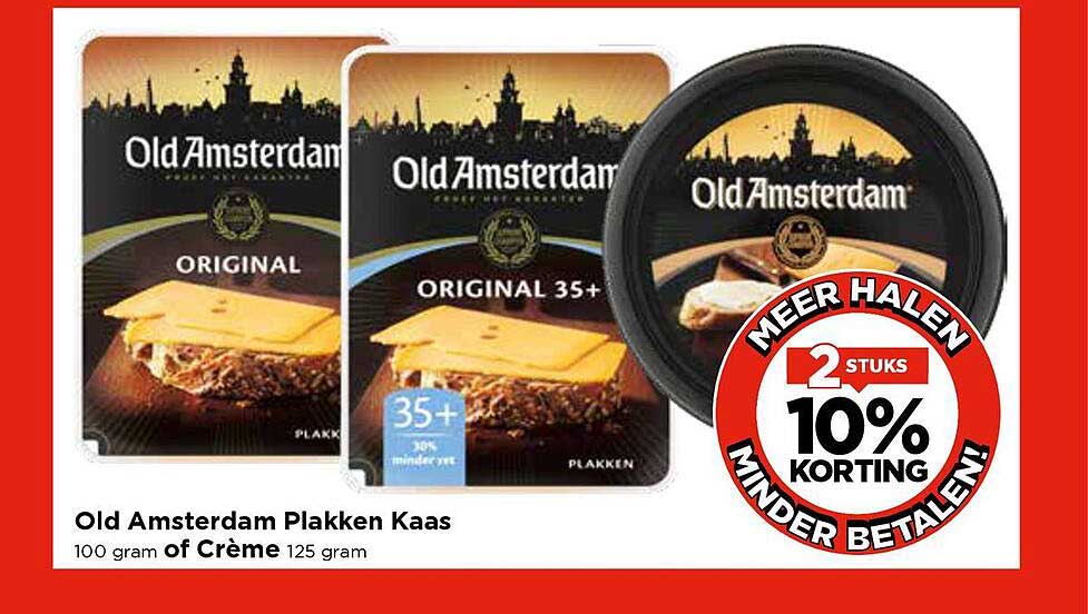Old Amsterdam Plakken Kaas 100 gram of Crème 125 gram