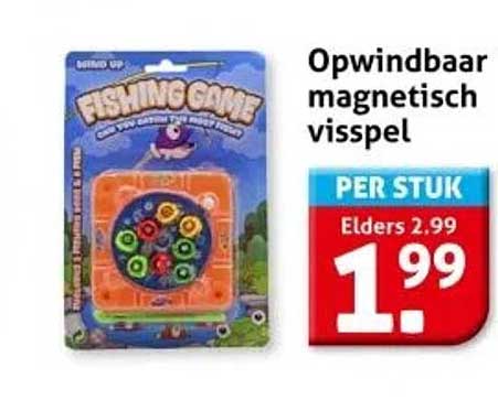 Opwindbaar magnetisch visspel