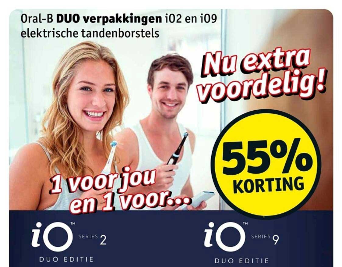 Oral-B DUO verpakkingen i02 en i09 elektrische tandenborstels